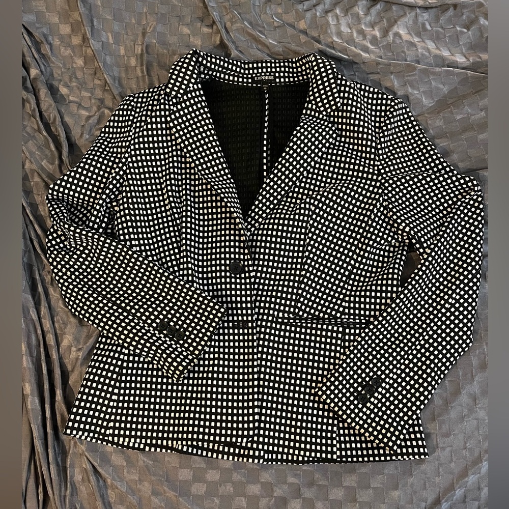 Express checkerboard pattern Women’s blazer